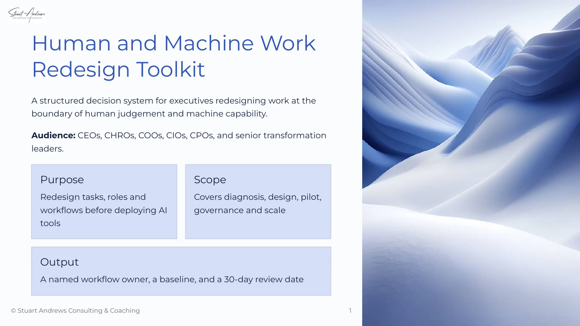 Human and Machine Work Redesign Toolkit