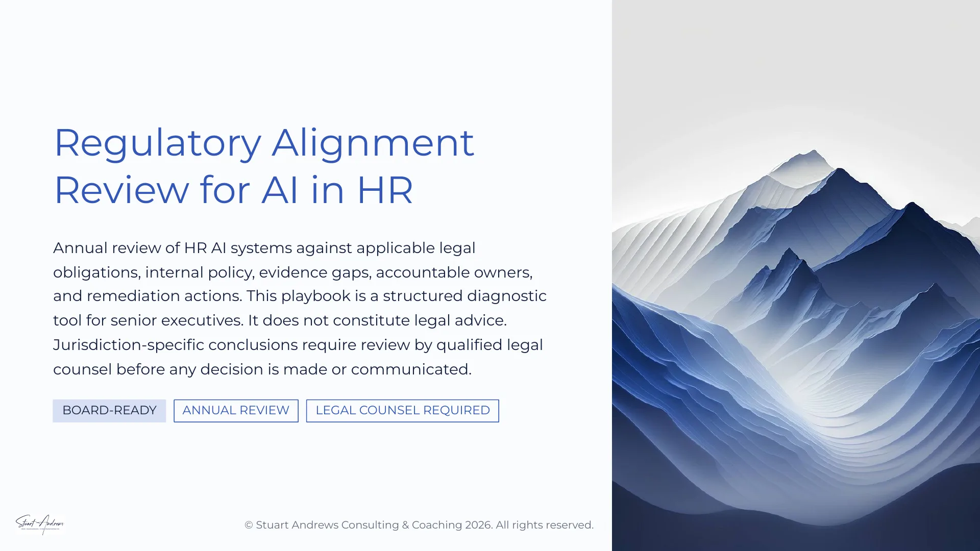 Regulatory Alignment Review for AI in HR