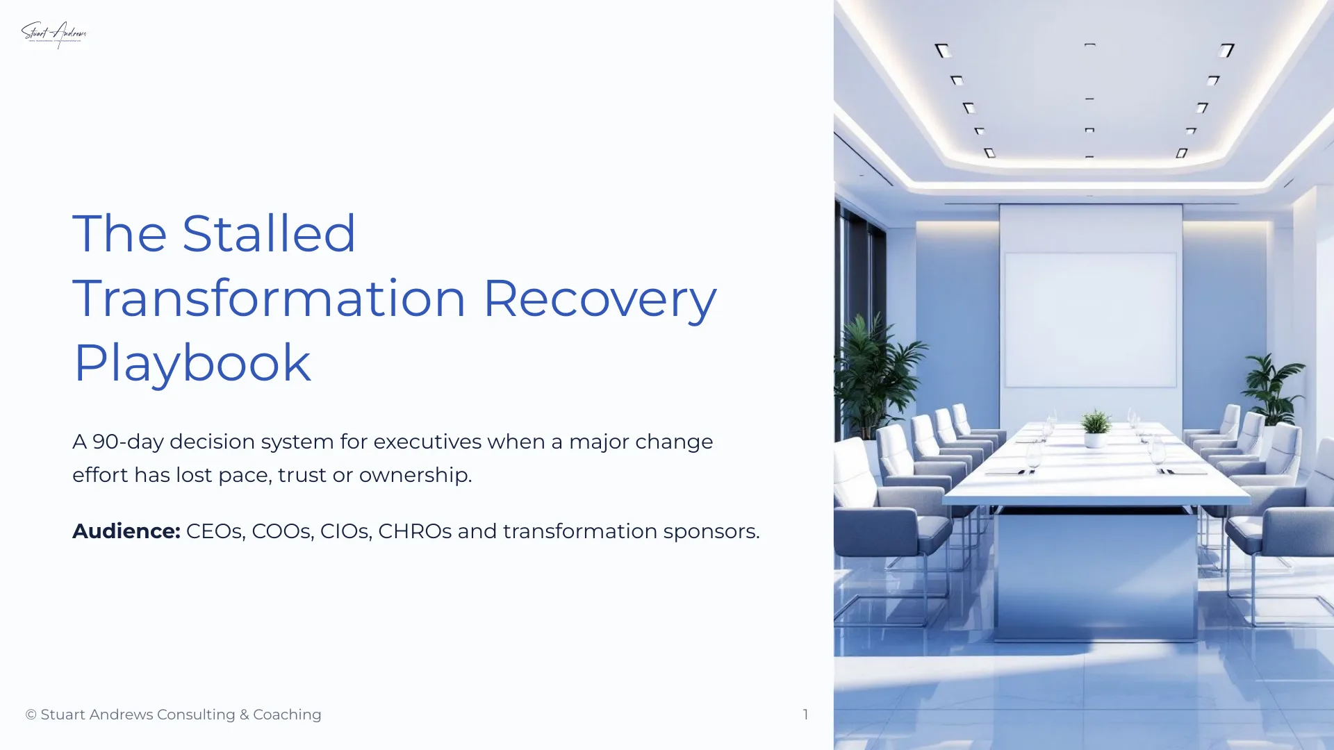 The Stalled Transformation Recovery Playbook